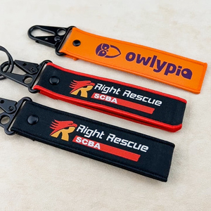Nhà Máy Tùy Chỉnh Keychain Carabiner Dệt Máy Bay Phản Lực Tag Vải Thêu Thương Hiệu Tùy Chỉnh Khuyến Mại Quà Tặng Tùy Chỉnh <span class=keywords><strong>Key</strong></span> Tag - Product Image 1