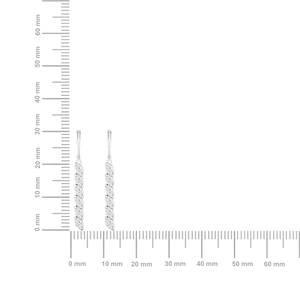 Boucles d'oreilles pendantes en argent 925 avec diamant moissanite rond de 1,39 carat - Product Image 4