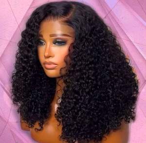 Peluca de cabello humano rizado 100% Remy sin pegamento para encaje suizo frontal HD para peluca Frontal de encaje para mujeres pelucas vírgenes - Product Image 5