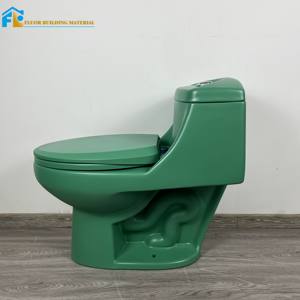 Inodoro de cerámica de una pieza Siphonic verde mate de Fluor, artículos sanitarios de cerámica, inodoro Inodoro para América Latina - Product Image 3