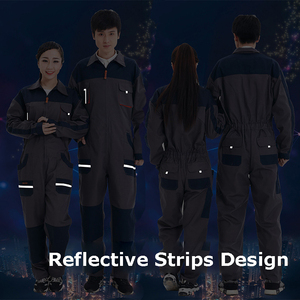 Overoles de trabajo de poliéster antiestático personalizados para hombres y mujeres, uniformes mecánicos de soldadura y reparación de automóviles - Product Image 4