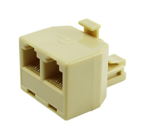 Distributore telefonico modulare doppio color avorio (Electro DH 39.015/6/4/BT) (Confezione blister) - Product Image 1