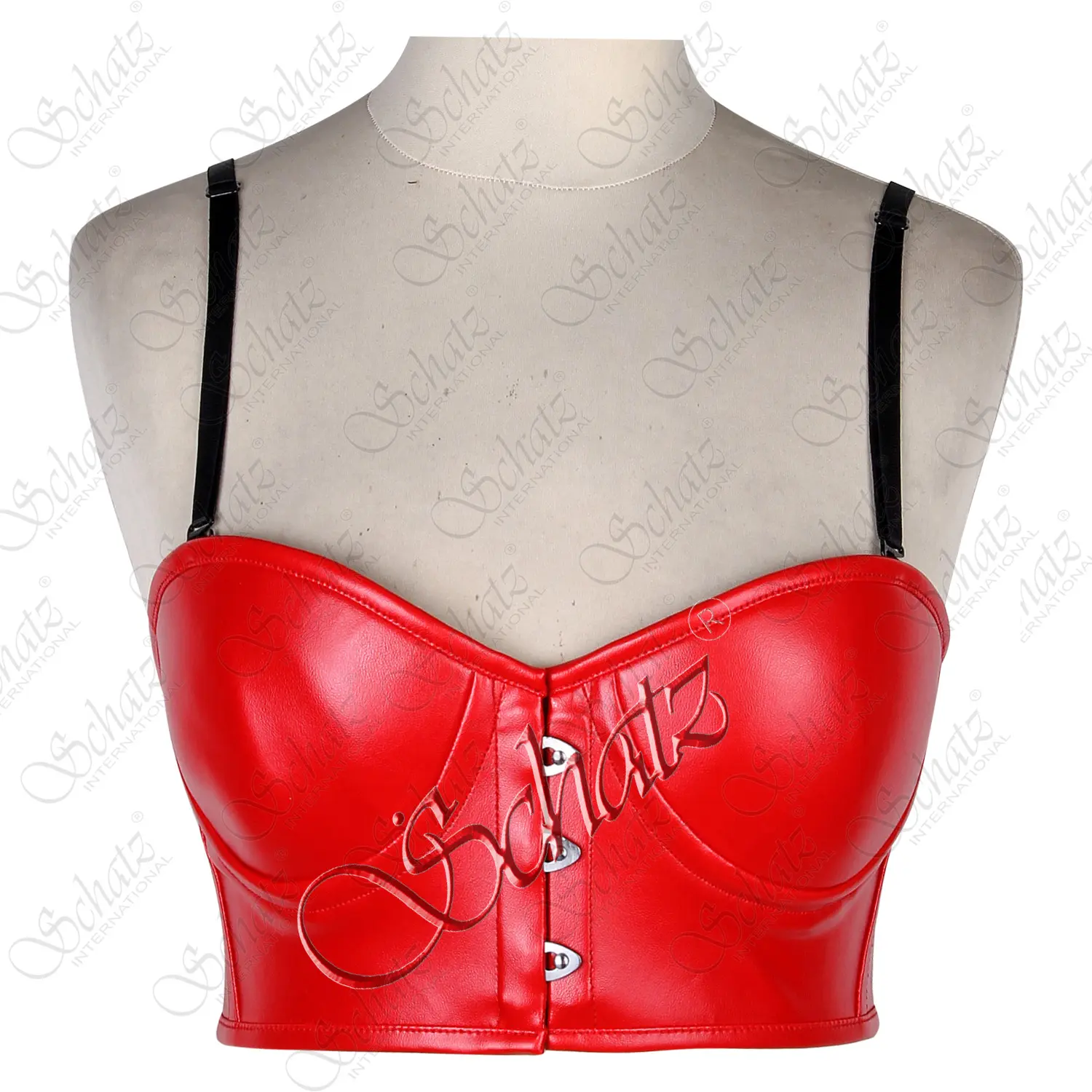 Hot bán đồ lót overbust Bustier Zip-up Corset với trở lại cá xương Spaghetti dây đeo ren-up Crop Top Underwire eo Cincher