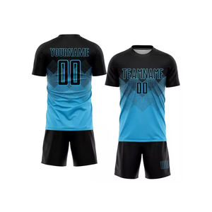 ชุดเสื้อและกางเกงฟุตบอลพิมพ์ลายตามสั่งสำหรับผู้ชาย เนื้อผ้าระบายอากาศ ป้องกันแบคทีเรีย น้ำหนักเบา แห้งเร็ว เหมาะสำหรับสโมสรและลีก - Product Image 1