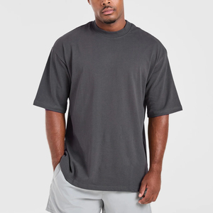 High Quality Luxury Heavy 100% Cotton Loose Fit Ringer <b>Men's</b> T-shirts Blank O-Neck Heavyweight Oversized Boxy T-shirt for <b>men</b> - Product Image 3