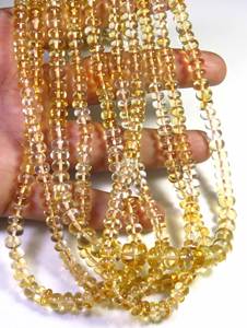 Cuentas Sueltas de Citrino Amarillo Natural, Lisas, de 16 Pulgadas, Citrino de Alta Calidad, Pulido, Redondo, de 6-7 mm, para Joyería DIY - Product Image 5