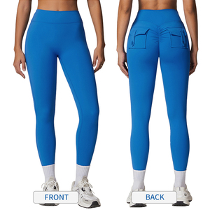 Femmes Super élastique taille haute Yoga Gym Leggings décontracté entraînement Scrunch Cargo poche sans couture Yoga pantalon 2025 - Product Image 1
