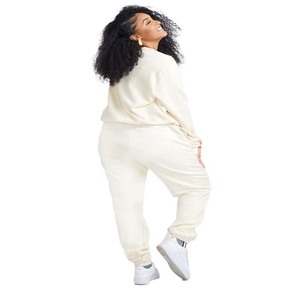 Survêtements à jambe droite en coton épais baggy bicolore 500gsm pour hommes et femmes sérigraphie lavée - Product Image 2
