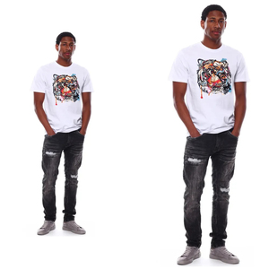 T-shirt unisexe décontracté de couleur unie 100% coton/T-shirt graphique Hip Hop avec logo personnalisé T-shirt graphique surdimensionné délavé à l'acide - Product Image 1