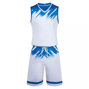 Ensembles d'uniformes de basketball unisexes 100 % polyester respirants et confortables, taille personnalisée, grande taille, anti-humidité, anti-bactérien, séchage rapide - Product Image 2