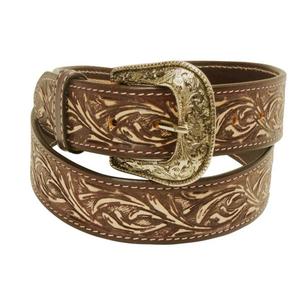 Ceinture d'outillage en cuir western à la mode pour hommes en relief floral personnalisé avec boucle en laiton de créateur gravée toutes tailles - Product Image 4