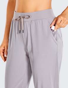 กางเกงวอร์มขาบานเอวสูงของผู้ชายกางเกงวิ่งขายาวตรงเรียบด้านหน้า - Product Image 2