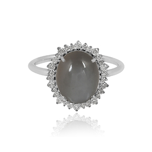 Venta caliente diseño de lujo 925 plata esterlina Luna gris anillo de piedras preciosas joyería fina fabricante al por mayor - Product Image 3