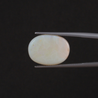 Meilleures ventes : Bijoux personnalisés certifiés IGI, opale naturelle blanche de haute qualité, taille ovale, 3 mm, 5,27 carats, avec effet lumineux