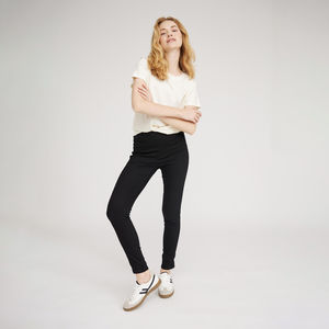 Camiseta informal de cuello redondo para mujer, cómoda Camiseta de algodón de manga corta de verano alto, estampado personalizado, Anti-Pilling, Color liso - Product Image 4