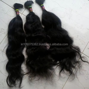 Extensión de cabello Remy virgen indio cabello humano sin procesar para trenzas - Product Image 1