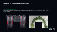 Écran vidéo LED d'intérieur MILEC MARVELLOUS Full-Color 8K avec garantie de 5 ans pour les événements, la vente au détail et l'utilisation commerciale