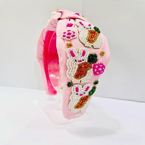 ที่คาดผมลูกปัดเครื่องประดับผมแบบถักทำมือสไตล์อินเดียที่คาดผมลูกปัดไรน์สโตนพิเศษสำหรับใส่วันวาเลนไทน์ - Product Image 5