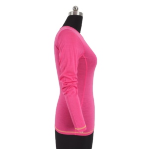 LEHEHE Hot Sale 100% Merino <strong>Wool</strong> Lightweight Women's <strong>Base</strong> <strong>Layer</strong> Thermal Top OEM - Product Image 3