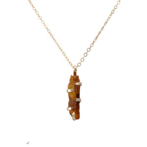 Collier avec pendentif en pierres précieuses Iolite Hydro Quartz Design de feuille élégante Ensemble de lunette en plaqué or avec pierres précieuses Collier avec pendentif à la mode - Product Image 6