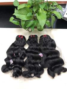 Extensions de cheveux Remy vietnamiens noirs ondulés profonds perruque frontale de trame de cheveux vierges de haute qualité faisant le numéro de modèle de cheveux humains - Product Image 4