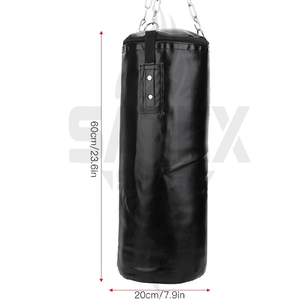 Sac de frappe personnalisé avec logo sur mesure, en cuir véritable, robuste, pour entraînement d'arts martiaux, remplissage de sable, pour hommes - Product Image 4