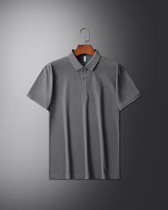 Polo à manches courtes pour hommes d'âge moyen, couleur unie, avec logo personnalisé OEM, nouveau design, pour entreprise - Product Image 5