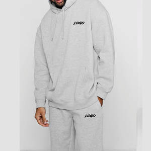 Chándal de hombre OEM/ODM, chándal sólido de la serie High Street con estampado de logotipo personalizado, material de algodón 100% - Product Image 5