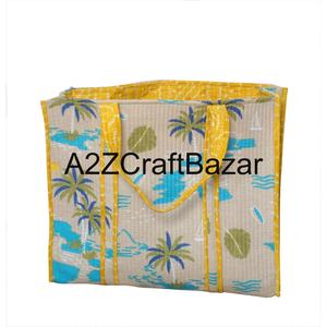 Bolsos Tote Grandes de Algodón Hechos a Mano, Estilo Boho, Acolchados, para Uso Diario, Ecológicos, Reutilizables, con Estampado de Bloques de Algodón, para Fiestas y Eventos - Product Image 6
