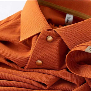 Camiseta de Polo de verano de lujo para hombre, camisetas de Golf de marca de diseño de lujo de punto de calidad de Color sólido con cuello vuelto de manga corta - Product Image 3