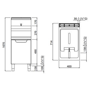 เตาทอดแก๊สแบบตั้งพื้น - 15 ลิตร - 12.7 กิโลวัตต์ - Product Image 5