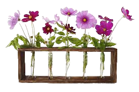 Vase à fleurs en verre élégant et raffiné avec support en bois, idéal pour la décoration de table, prix de gros, faible MOQ - Product Image 4