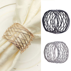 BEST High Quality Brass and Aluminium High-<b>end</b> Wedding Banquet Decorations Napkin Ring Whole Sale and Rose Round Napkin Ring... - Product Image 2