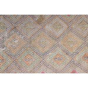 Alfombra Turca de 1.3x2.6 pies, Alfombra Kilim, Alfombra Oriental Marrón de Lana - Product Image 4