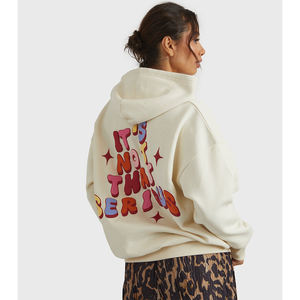 Sudadera con capucha para mujer, sudadera holgada con agujeros y hombros caídos, sudaderas con capucha informales de color claro para mujer, sudaderas con capucha de gran tamaño para mujer - Product Image 5