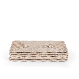 Sets de table rectangulaires en rotin festonné Eco Item napperon décoration de table en osier vente en gros du Vietnam - Product Image 2