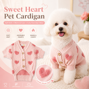Suéter Personalizado de Lujo para Mascotas, Perros y Gatos, de Algodón Ecológico, Color Rosa, para Otoño e Invierno - Product Image 1