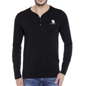 Boutons Henley T-shirts Hommes 100% Coton Polyester Henley T-shirts Hommes Slim Fit Respirant Henley T-shirts Hommes - Product Image 1