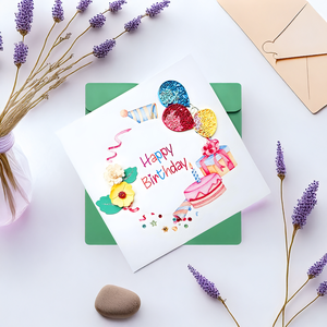 Tarjeta de Felicitación de Cumpleaños Hecha a Mano Ecológica de Vietnam con Estampado Dorado y Diseño Personalizado-GBV025 - Product Image 5