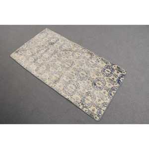 Alfombra Turca Pequeña, Alfombra Vintage de 2.3x4.3 pies, Alfombra de Lana con Rayas Azules - Product Image 1