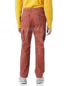 Pantalones cargo para hombre más vendidos, ropa informal de corte recto con tela de lona de color sólido personalizada, corte regular al por mayor - Product Image 5