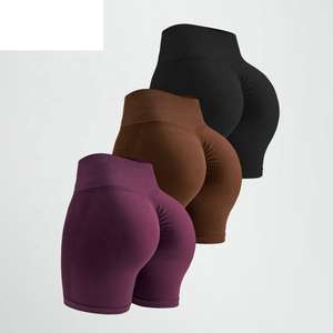 Shorts Deportivos de Satén para Mujer, Talle Alto, Ajustados, Tallas Grandes, Levanta Glúteos, Antiarrugas, Secado Rápido, Transpirables y Ecológicos - Product Image 1