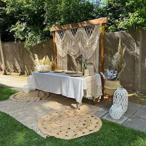 Boho Macrame Wedding <b>Backdrop</b> Chic Bohemian Decor <b>Party</b> <b>Backdrop</b> Wall for Weddings - Product Image 3