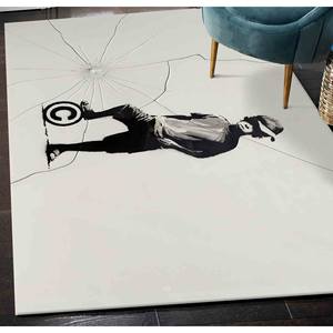 Tapis Banksy : Motif Ball and Boy, Tapis imprimé lavable en machine, avec poils doux - Product Image 4