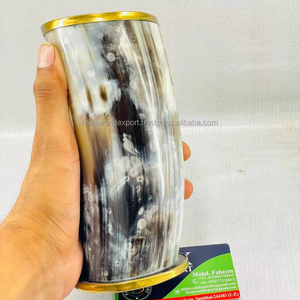 Vaso de buey natural hecho a mano de estilo vikingo, copa de vino natural, vaso de chupito para Ale Mead Wine con cuerno de Búfalo de FWE - Product Image 3