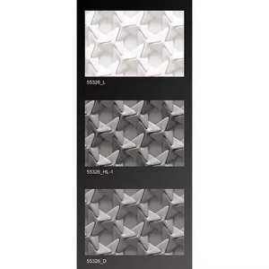 กระเบื้องเซรามิกเคลือบพอร์เซลานาโต300X450มม. เคลือบเงาลายหกเหลี่ยมความละเอียดสูงกระเบื้องผนัง3D ผลิตในอินเดีย - Product Image 5