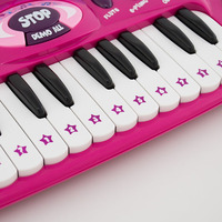Handle Battery Operated Electronic Educational Kids Toy Keyboard Multifunction Instruments