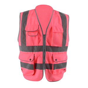 Chaleco de seguridad de alta visibilidad informal con logotipo personalizado al por mayor, chaqueta reflectante de clase 3 con múltiples bolsillos, de talla grande, impermeable y transpirable - Product Image 6