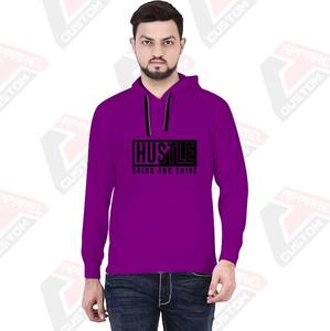 Pull à capuche pour hommes de qualité supérieure Ultra confortable et confortable 100% coton brodé teint uni avec impression numérique pour l'hiver - Product Image 1