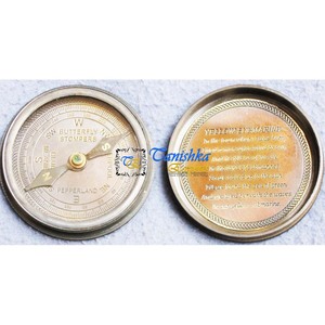 Brújula de poema de corazón solitario de latón personalizado, regalo único, brújula de bolsillo grabable para acampar y viajar - Product Image 4